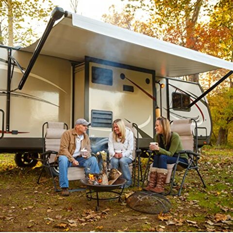 Kwikee 25 Series Triple 12V Electric RV Step Assembly, 8" Rise, 300 lbs. Heavy-Gauge Steel, Logic Control Unit, Power Switch Kit, Anti-Slip Steps, Travel Trailers, 5th Wheels, Campers - 3658373