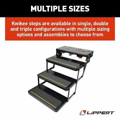 Kwikee 369552 25 Series (7" Rise) Step Assembly with Logic Control Unit and Power Switch Kit