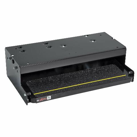 Kwikee 26 Series Electric Step Assembly, Standard Drive Operation, Power Switch Kit Compatible with RV, Travel Trailers, Hidden Light, 8.5" Step Rise, Anti-Slip Surface, 12V DC Motor, Steel Construction - 3711361
