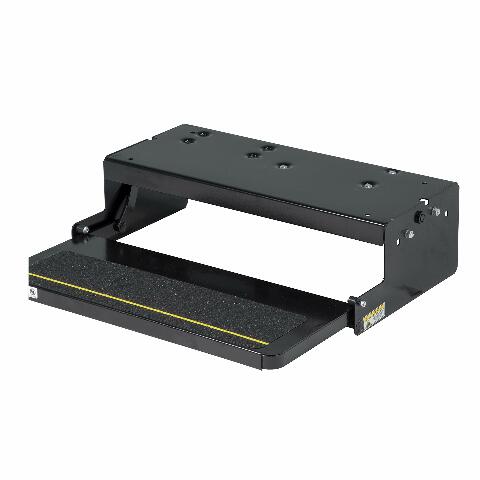 Kwikee 26 Series Electric Step Assembly, Logic Control Unit, Power Switch Kit Compatible with RV, Travel Trailers, Hidden Light, 8.5" Step Rise, Anti-Slip Surface, 12V DC Motor, Steel Construction - 3711363