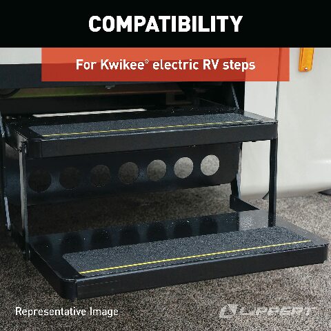 Kwikee Electric Step Replacement Round Magnetic Door Switch with 3/4" Core Compatible with RVs & Travel Trailers, White