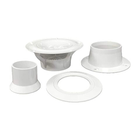 Lippert 360 Siphon RV Roof Vent Cap Compatible with Odor Prevention with Universal Compatible with Built-In Bug Screen, White Polycarbonate - 389381