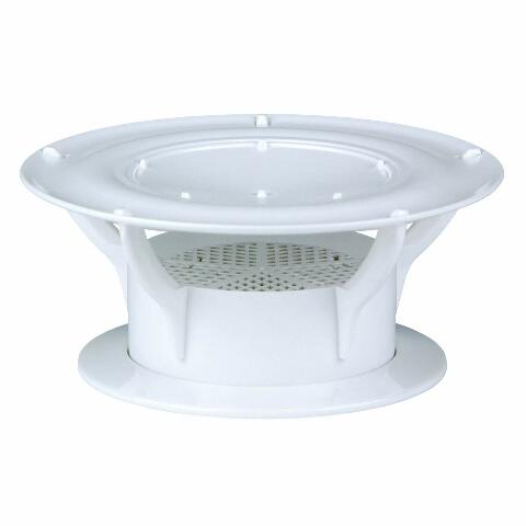 Lippert 360 Siphon RV Roof Vent Cap Compatible with Odor Prevention with Universal Compatible with Built-In Bug Screen, White Polycarbonate - 389381