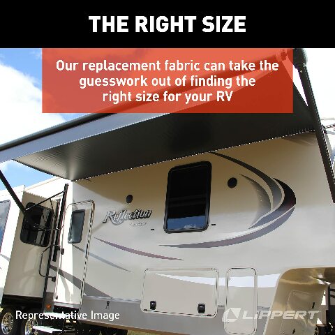 Solera Universal Slide-Topper Replacement Cut-to-Compatible with Fabric Compatible with 5th Wheel RVs, Travel Trailers, Motorhomes, 50' x 48" roll, White - 432252