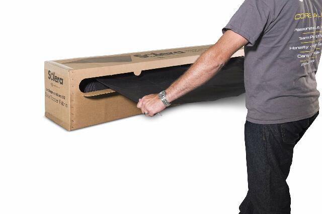 Solera Universal Slide-Topper Replacement Cut-to-Compatible with Fabric Compatible with 5th Wheel RVs, Travel Trailers, Motorhomes, 50' x 48" roll, Black - 432253