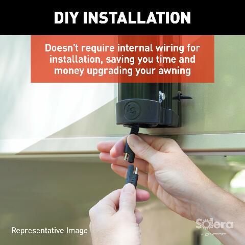 Solera 434730 Awning Roller Cradle Support Compatible with 5th Wheel RVs, Travel Trailers and Motorhomes White, 69"