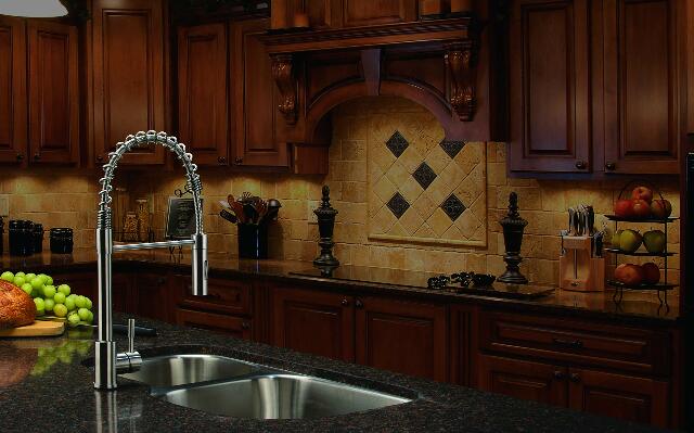 Lippert Flow Max Coiled Pull Down Kitchen Faucet for RVs and Residential - High-Arc Spout with Multi-Flow Spray, Single Handle Control, and Easy Install - Durable Stainless Steel Construction