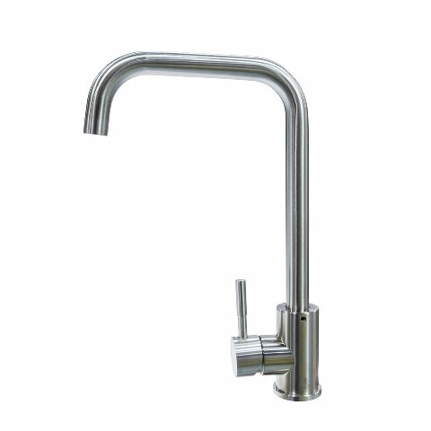 Lippert Components Flow Max Square Gooseneck Kitchen Faucet Compatible with RVs and Residential