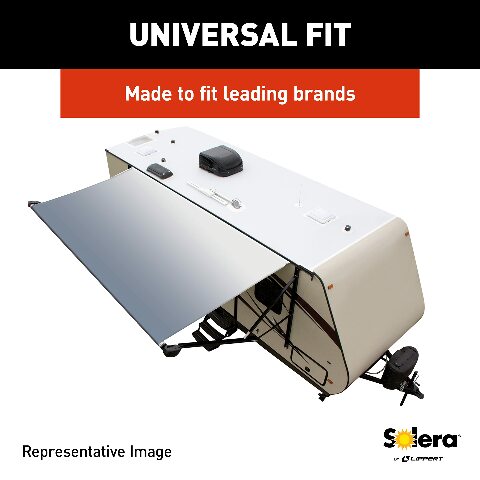 Solera Universal Vinyl Replacement Fabric Compatible with 14' RV Awning, Compatible with Awnings 10' - 21', Heavy-Duty 13.5-oz Vinyl - V000334373