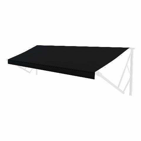 Solera Universal Compatible with Heavy-Duty Vinyl RV Patio Awning Replacement Fabric Solid Black 16' Awning (15'4" Fabric)