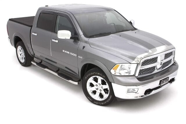 Lund 23785007 Polished Stainless Steel 5" Oval Curved Nerf Bars Compatible with Dodge Ram 1500,  Ram 2500/3500 Crew Cab,Silver,Large 2010-2018