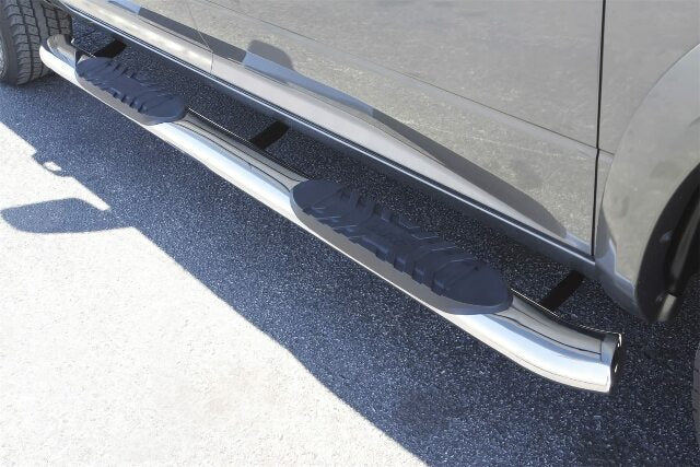 Lund 23785007 Polished Stainless Steel 5" Oval Curved Nerf Bars Compatible with Dodge Ram 1500,  Ram 2500/3500 Crew Cab,Silver,Large 2010-2018