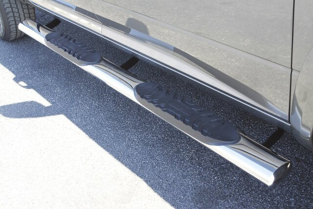 RealTruck Lund 23984003 Polished Stainless Steel 5" Oval Straight Nerf Bars Compatible with Dodge Ram 1500,  Ram 2500/3500 Crew Cab 2010-2018