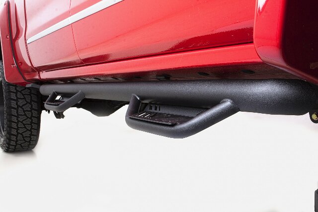Lund 34641142 Black Steel Terrain HX Step Nerf Bars Compatible with Silverado/Sierra 1500, 2500HD, 3500HD Extended Cab, Diesel 2011-2014