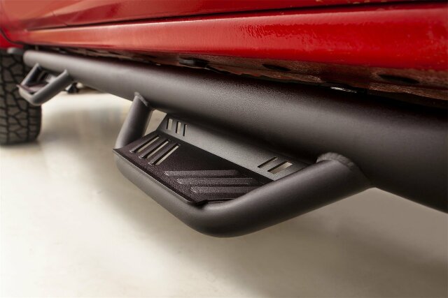Lund 34641142 Black Steel Terrain HX Step Nerf Bars Compatible with Silverado/Sierra 1500, 2500HD, 3500HD Extended Cab, Diesel 2011-2014