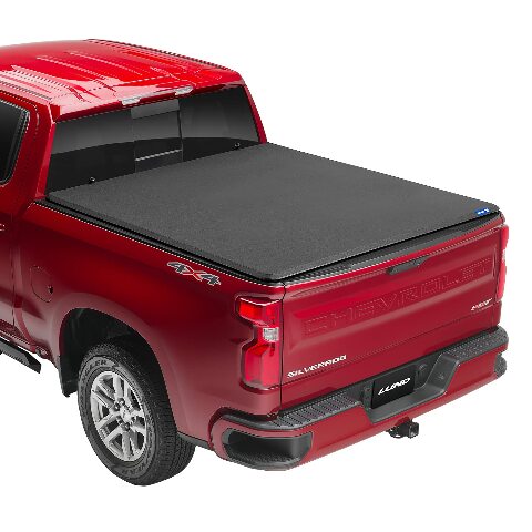 Lund Genesis Elite Tri-Fold Soft Folding Truck Bed Tonneau Cover | 958172 | Compatible with -  Ford F-150 5' 7" Bed (67.1") 2020