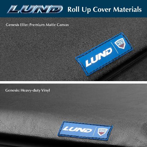 Lund Genesis Elite Roll Up Soft Roll Up Truck Bed Tonneau Cover | 968220 | Compatible with -  Toyota Tundra 5' 7" Bed (66.7") 2021