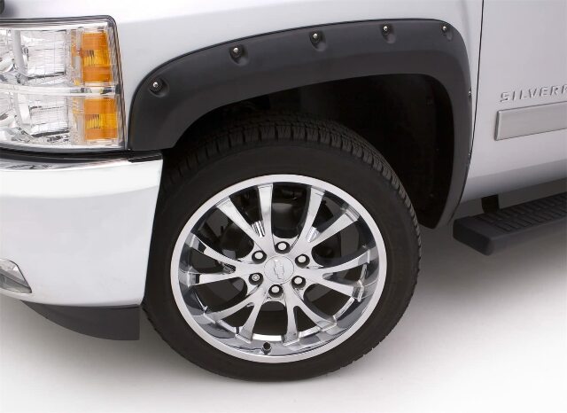 Lund RX106T Elite Series Black Rivet Style Textured Front and Rear Fender Flare - 4 Piece, Complete Set