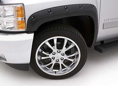 Lund RX106T Elite Series Black Rivet Style Textured Front and Rear Fender Flare - 4 Piece, Complete Set