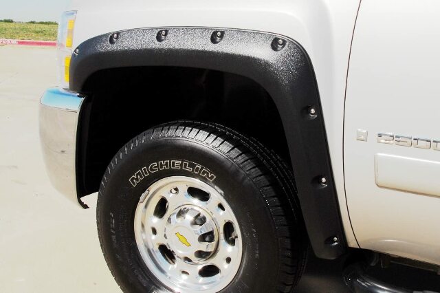 Lund RX106T Elite Series Black Rivet Style Textured Front and Rear Fender Flare - 4 Piece, Complete Set