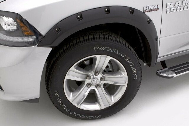 Lund RX204S Elite Series Black Rivet Style Standard Front and Rear Fender Flare - 4 Piece