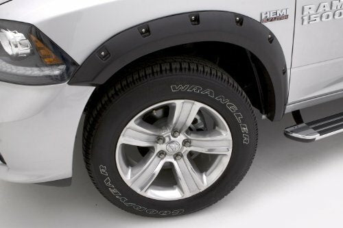 Lund RX204S Elite Series Black Rivet Style Standard Front and Rear Fender Flare - 4 Piece