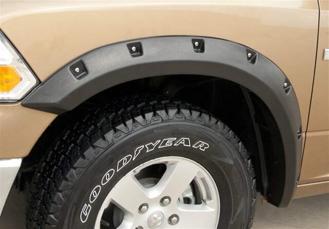 Lund RX204S Elite Series Black Rivet Style Standard Front and Rear Fender Flare - 4 Piece
