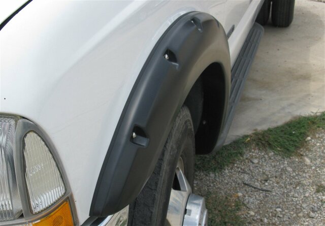 Lund RX311S Elite Series Black Rivet Style Standard Front and Rear Fender Flare - 4 Piece
