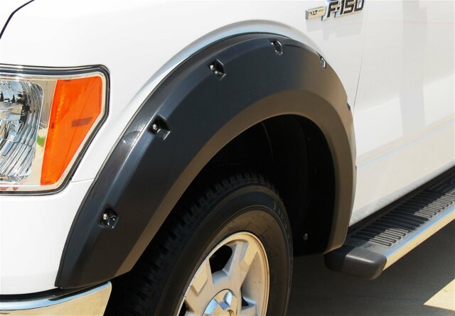 Lund RX312SA Elite Series Black Rivet Style Standard Front Fender Flare - 2 Piece