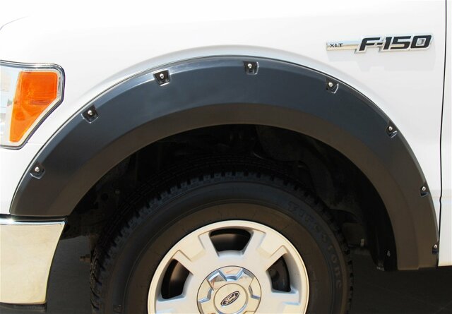 Lund RX312SA Elite Series Black Rivet Style Standard Front Fender Flare - 2 Piece