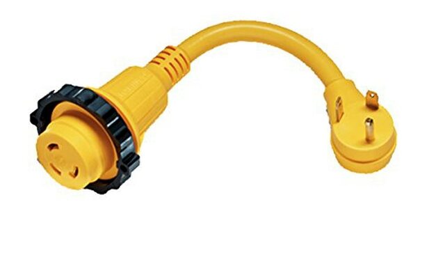 ParkPower by Marinco 1PCMRV 30 Amp Male to 30 Amp Female RV Locking Adapter
