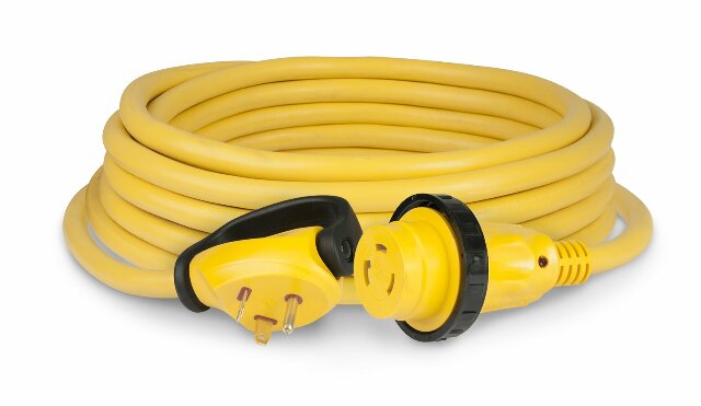 ParkPower by Marinco 25SPP.RV 30 Amp 125V Swivel Handle RV Power Cord, Yellow, 25'