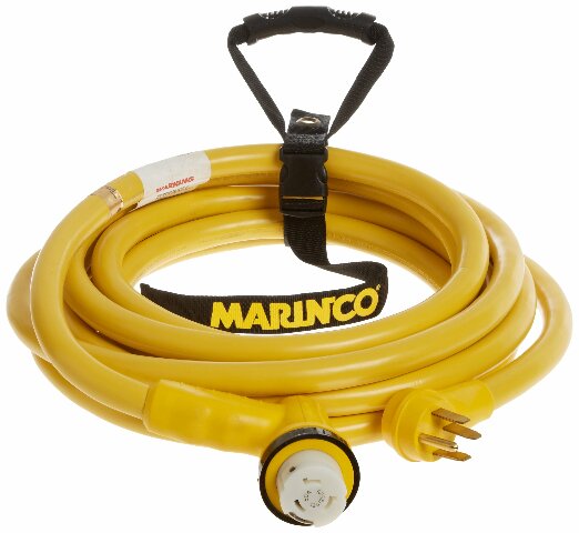 Marinco ParkPower 30RPC50RV Yellow 30 Feet, 50 Amp 125/250V Right Angle RV Cordset