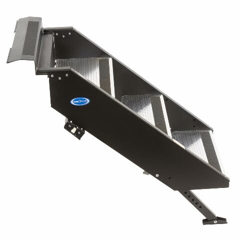 MORryde STP-209 StepAbove Fold-Up RV Entry Step - 3-Step (8" Step Rise), Compatible with 30" to 32" Door Width