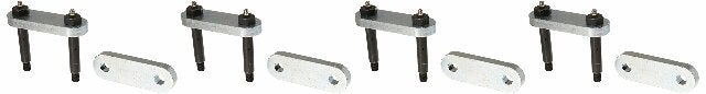 MORryde MOR/RYDE 213.3008 UO12-021 Heavy Duty Shackle Upgrade Kit, Stock/Equaflex 3-1/8" Shackles - Tandem Axle