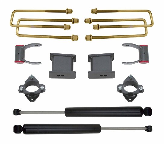 Maxtrac Suspension 901355 Suspension Lift Kit Component (3In Strt. Spacr, 4In Blks, U-Bolts, 1In Shkle, Maxtrac Shocks 2900Ll)