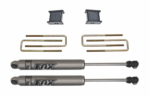 Maxtrac 902140F 4" Rear Lift Blocks, U-Bolts, & Rear Fox Shocks