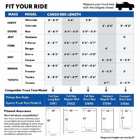 Napier Sportz Truck Tent | Pickup Truck Bed Camping Tent | Full Rainfly | Sturdy and Spacious 2-Person Truck Tent | Easy 15-Minute Setup | Blue/Gray