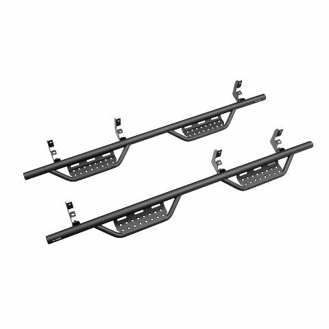 RealTruck Nerf RS Steps Compatible with Silverado/Sierra | Cab Length, Steel, Textured Black | 18012 | Compatible with  Chevrolet Silverado/GMC Sierra 1500, 2020-2021 2500/3500 Crew Cab 2019-2024