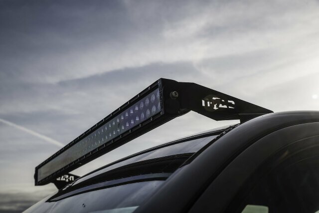 N-Fab Roof Top Light Bar Mount | Textured Black, Compatible with 1 - 50-Series Light Bar (50 1/2in - 51 3/4in) | C8850LR-TX | Compatible with Chevrolet/GMC 1500 / 2500 / 3500 1988-1998