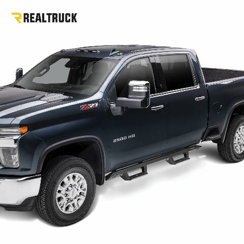 RealTruck EpYx Steps Compatible with Toyota Tacoma | Cab Length, Steel, Textured Black | EXT05CC-TX | Compatible with Toyota Tacoma Double Cab, SRW Gas 2005-2022
