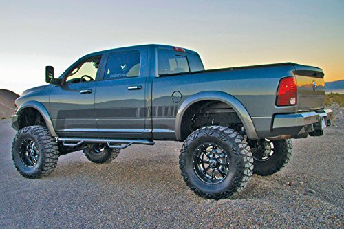 RealTruck Nerf Steps Compatible with Ford F-150 | Wheel-to-Wheel, Heavy Duty Steel, Textured Black | F1596CC-TX | Compatible with Ford F-150 SuperCrew 5.5' Short Bed, SRW Gas. 2015-2023