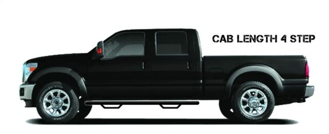 RealTruck Nerf Steps Compatible with Ford F-250/F-350 | Cab Length, Heavy Duty Steel, Gloss Back | F1785CC | Compatible with Ford F-250/F-350 Super Duty Crew Cab, SRW/DRW Gas/Diesel. 2017-2024