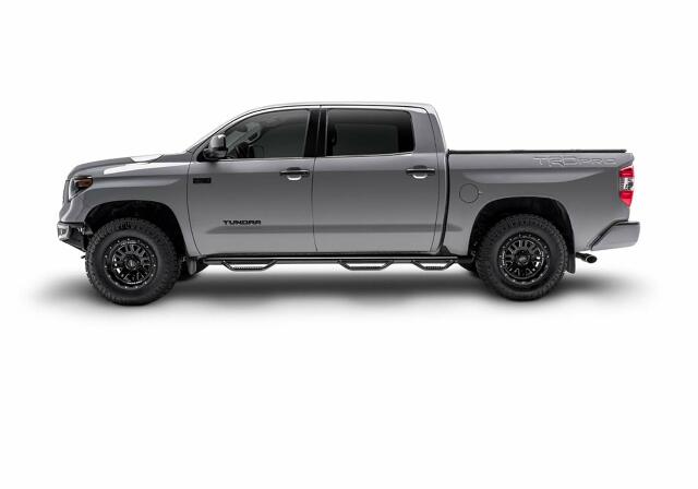 RealTruck Nerf Steps Compatible with Ford F-250/F-350 | Wheel-to-Wheel w/ Bed Access, Heavy Duty Steel, Gloss Back | F99100QC-6 | Compatible with Ford F-250/F-350 SuperCab 8' Long Bed, SRW/DRW Gas/Diesel. 1999-2016