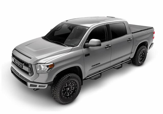 RealTruck Nerf Steps Compatible with Ford F-250/F-350 | Wheel-to-Wheel w/ Bed Access, Heavy Duty Steel, Gloss Back | F99100QC-6 | Compatible with Ford F-250/F-350 SuperCab 8' Long Bed, SRW/DRW Gas/Diesel. 1999-2016