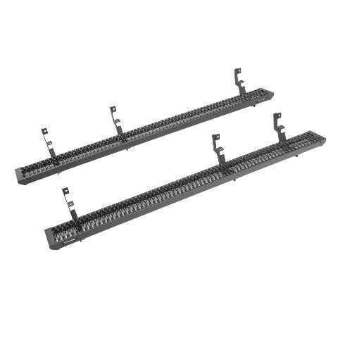 RealTruck Growler Steps Compatible with Ford F-150/F-250/F-350 | Cab Length, Rust-Proof Aluminum, Textured Black | GFF15CC-TX | Compatible with Ford F-150,  Lightning, 2018-2020 Raptor Crew Cab & Others 2022-2023