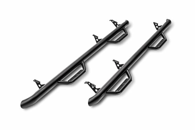 RealTruck Nerf Steps Compatible with Toyota Tundra | Cab Length, Heavy Duty Steel, Textured Black | T0480CC-TX | Compatible with Toyota Tundra Double Cab, SRW Gas. 2004-2006
