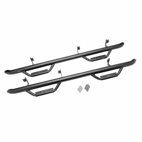 RealTruck Nerf Steps Compatible with FJ Cruiser | Wheel-to-Wheel, Heavy Duty Steel, Textured Black | T0654FJ | Compatible with Toyota FJ Cruiser SUV 4 Door, SRW Gas 2006-2018