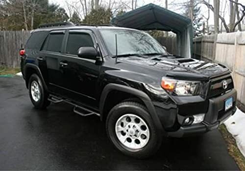 RealTruck Nerf Steps Compatible with Toyota 4Runner | Wheel-to-Wheel, Heavy Duty Steel, Textured Black | T1164RL | Compatible with Toyota 4Runner Limited,  SR5 SUV, SRW Gas. 2010-2013