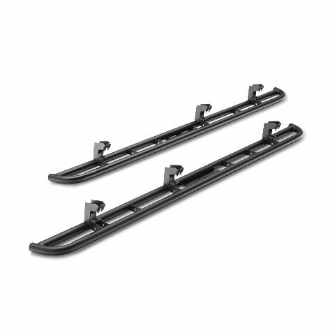 RealTruck RKR Rails Compatible with Toyota Tacoma | Cab Length, Tubular Steel, Textured Black | T154RKRCC | Compatible with Toyota Tacoma Double Cab, SRW Gas 2016-2022